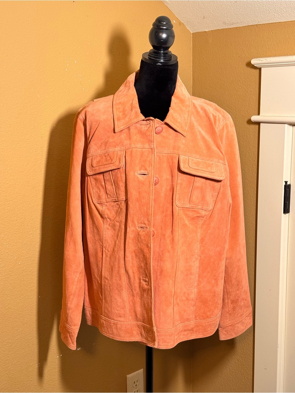 dennis basso Orange Suede Jacket